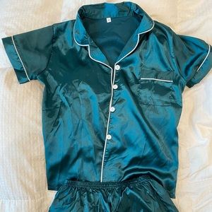 Super Cute Silk Pajama Set (Top & Shorts)
